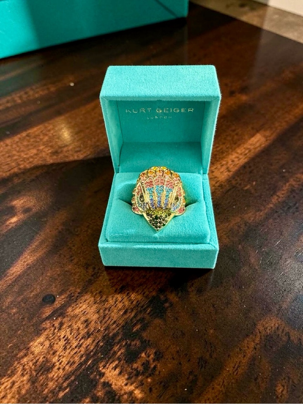 Kurt Geiger Rainbow Crystal Eagle Ring